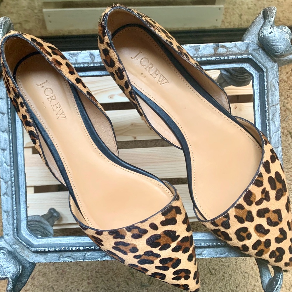 J. Crew Zoe d’Orsay flats, calf hair, Size 8